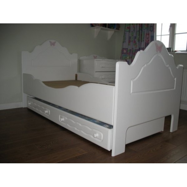 Girls Bed White With Butterflies - Simple!