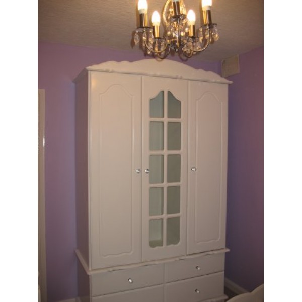 Large Wardrobe With Georgian Style Glass Or Mirror Door