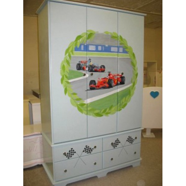 Grand Prix Wardrobe Hand Painted Art Work