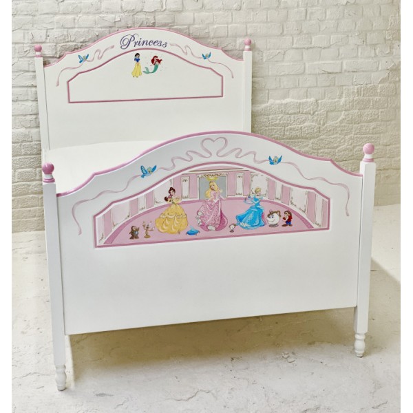 Small Double 4ft Princess Bed With Hand Painted Artwork