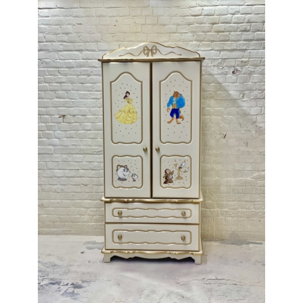 Girls Wardrobe With Beauty & The Beast Hand Painting