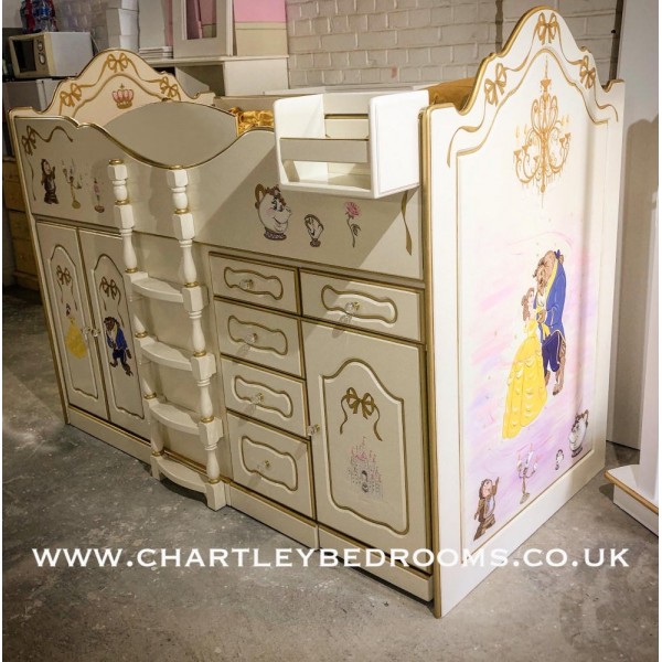 Beauty And The Beast Magical Girls High Sleeper Bed