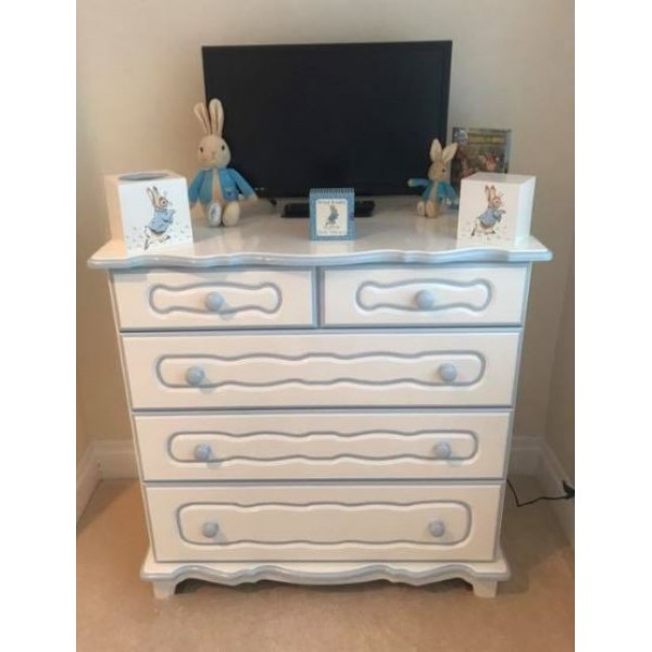 Chest White & Baby Blue Fancy Style