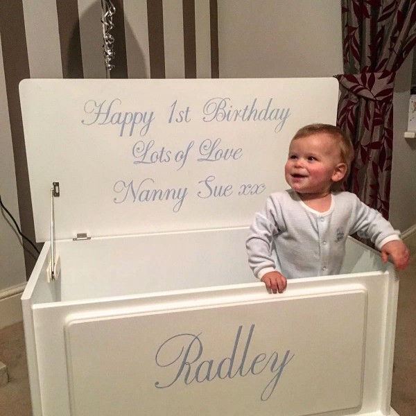 Toy Box 3ft Plain Style With Name & NO Message