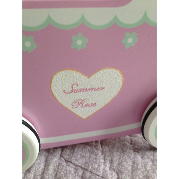 Clients Own Dolls Pram With Added Art