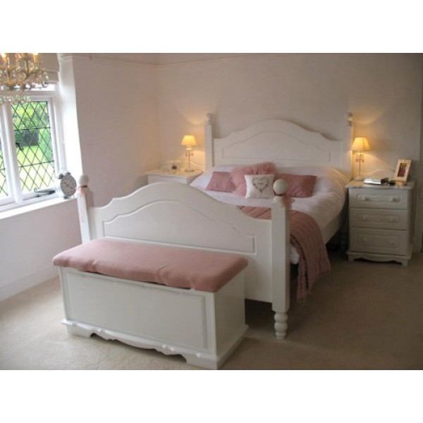 Big Girls 5ft Double Bed Plain White