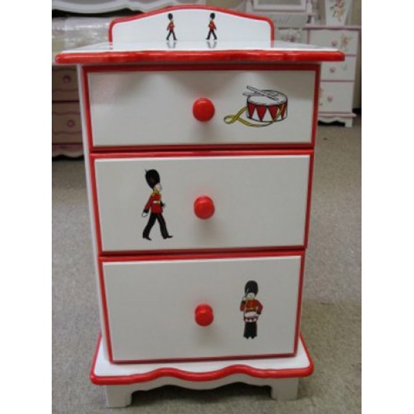 Bedside 3 Drawers Soldier Boy