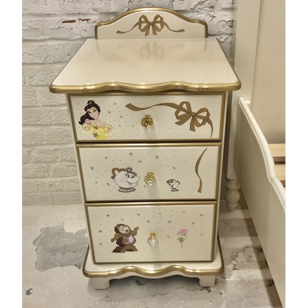 Belle Bedside Units With Crystal Knobs