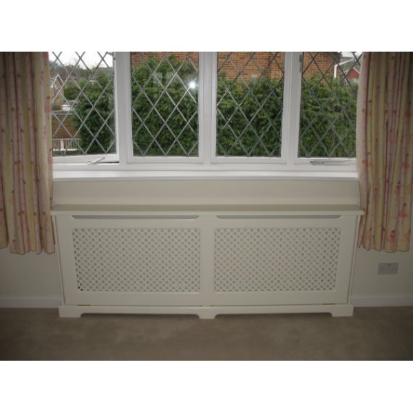 Radiator Cabinet White Plain Style