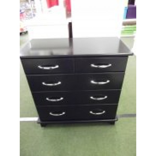 Chest Of Drawers in Black Metal Handles
