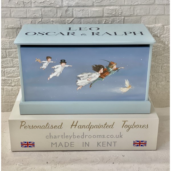 Peter Pan Hand Painted Toy Box With Stunning Art