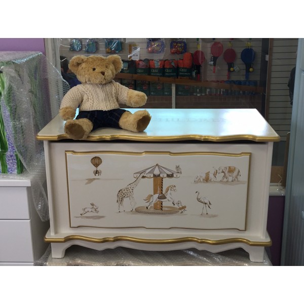Carousel Toy Box With Gold Edging Colour 3ft