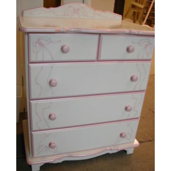 Chest Of Drawers Pink Ribbons and Plinth