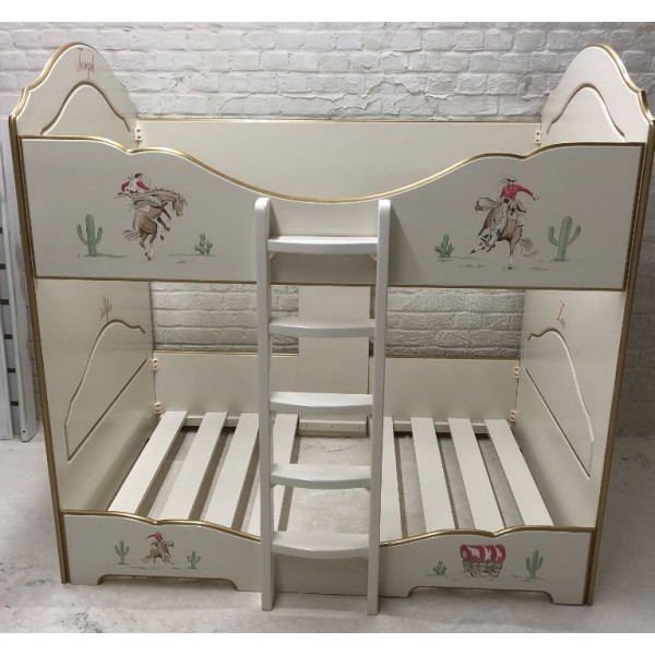 Bespoke Bunk Beds 3ft6 Size With Cowboys