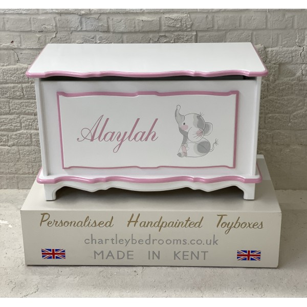 Customers Own Animal Hand Painted On Toy Box Front