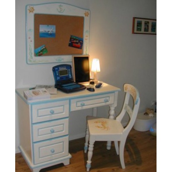 White/Blue Boys Desk