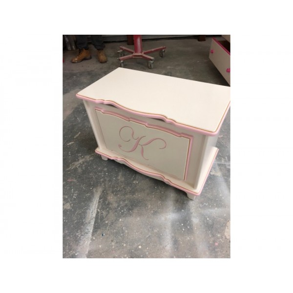 Toybox With Personalised Initial And Double Trim Colour