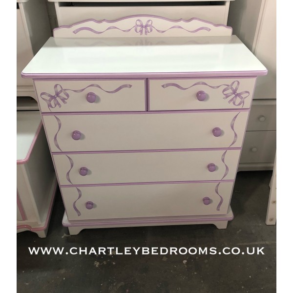 Chest Of Drawers With Lilac Bows