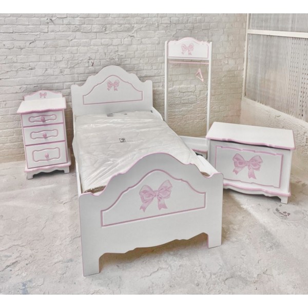 Pink Magda Bow Girls Bedroom Set