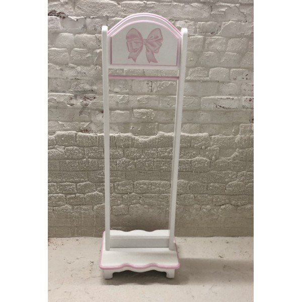 Magda Bow Clothes Rail In White And Pink