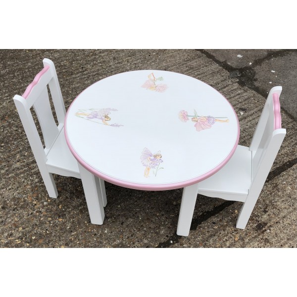 Fairy Artwork Strong Table And 2 Toddler Chairs