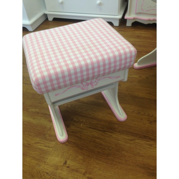 Padded Stool With Artwork T Style