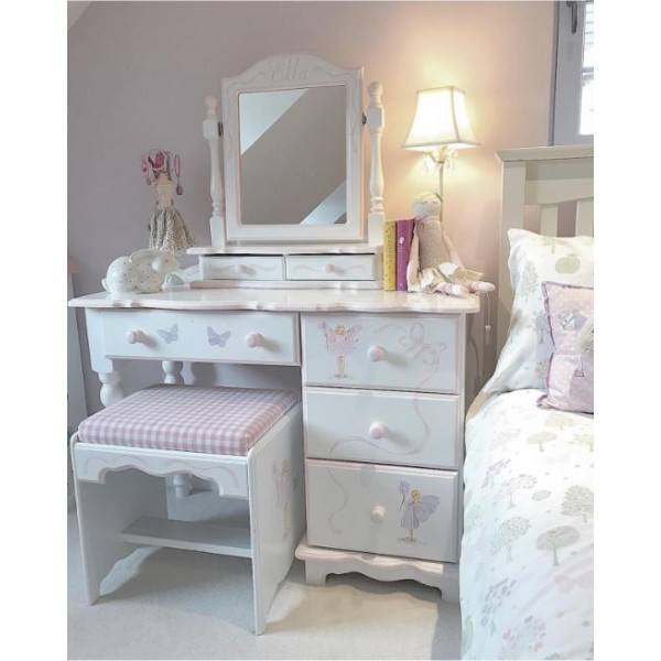 Fairy Dressing Table With Stool And Mirror