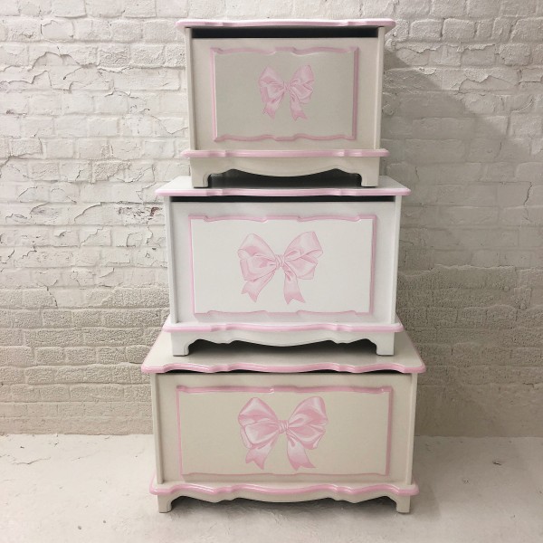 Pink Bow Toybox 3ft or 2ft6" Size NO NAME