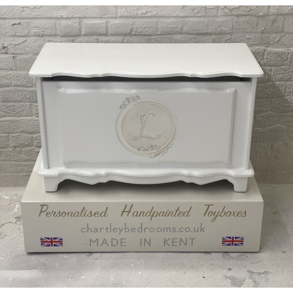 Toy Box With Large Subtle Shaded Art Initial
