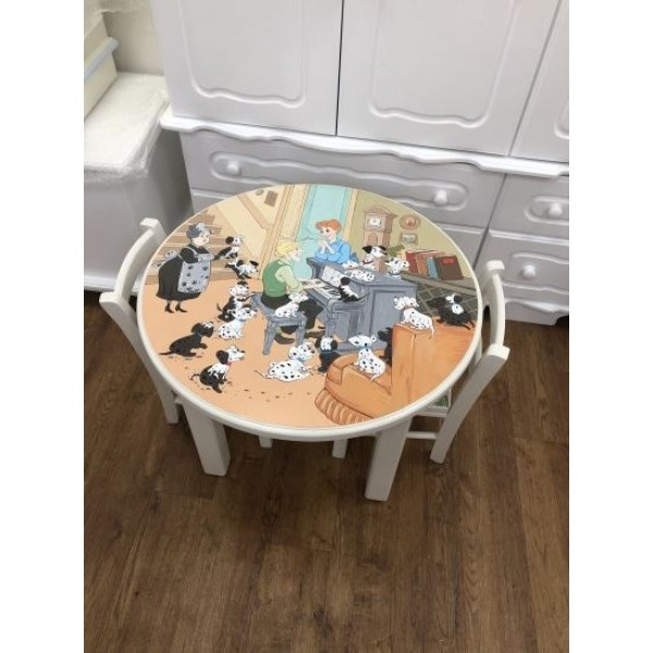 Spotty Dog Table And Chairs Hand Painted To Order