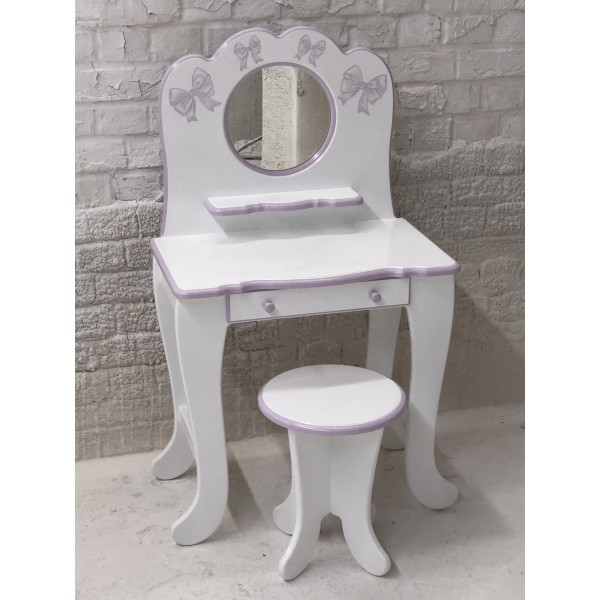 Toddler Dressing Table With Stool & Mirror -Taller